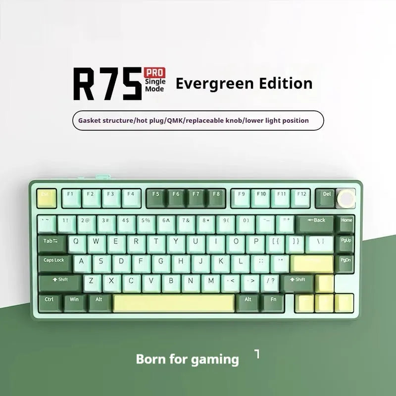 Wireless mechanical keyboard with RGB backlighting and hot-swappable switches in multiple colour options