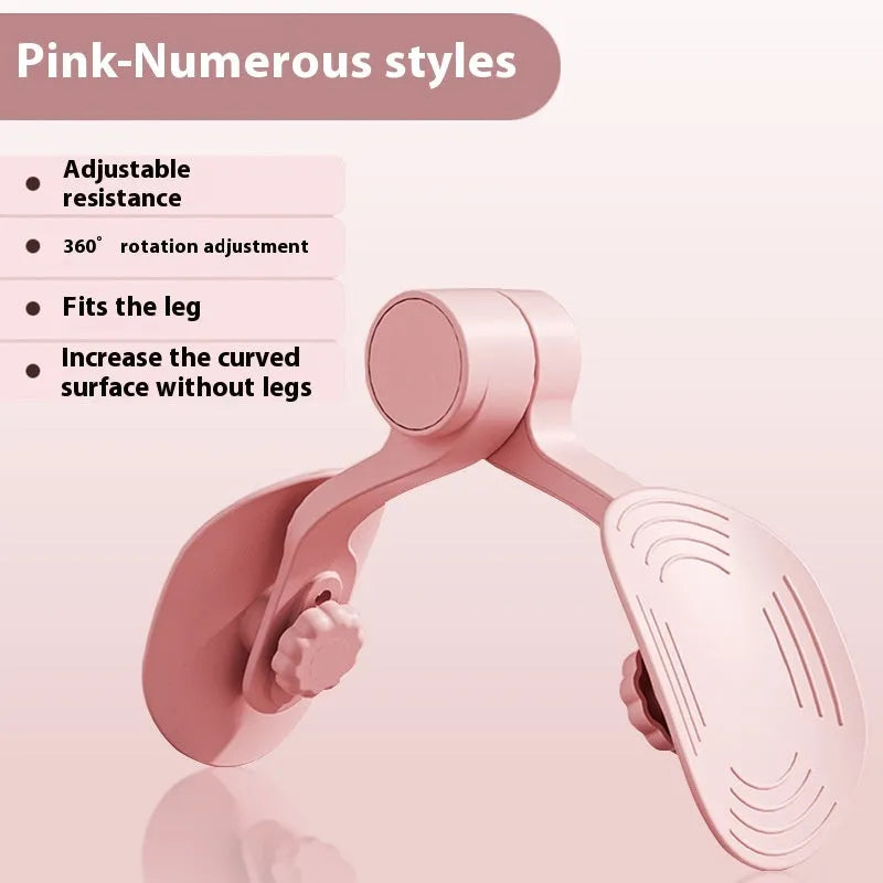 Pink and purple 3-gear pelvic floor muscle trainer with rubber-coated construction for postpartum exercise