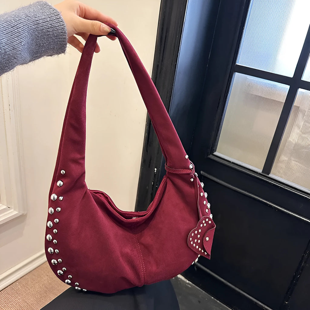 Soft plush retro tote handbag for women in a choice of five colours.