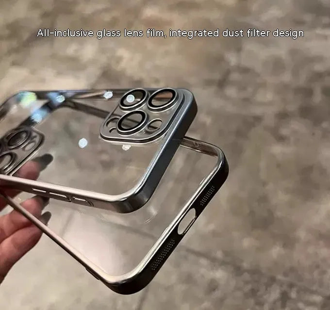 Electroplated frosted edge phone case for iPhone, PC material, anti-fall, anti-fingerprint, original machine gray colour