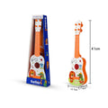 Children's plastic ukulele toy in yellow, 42cm long, for ages 4-6