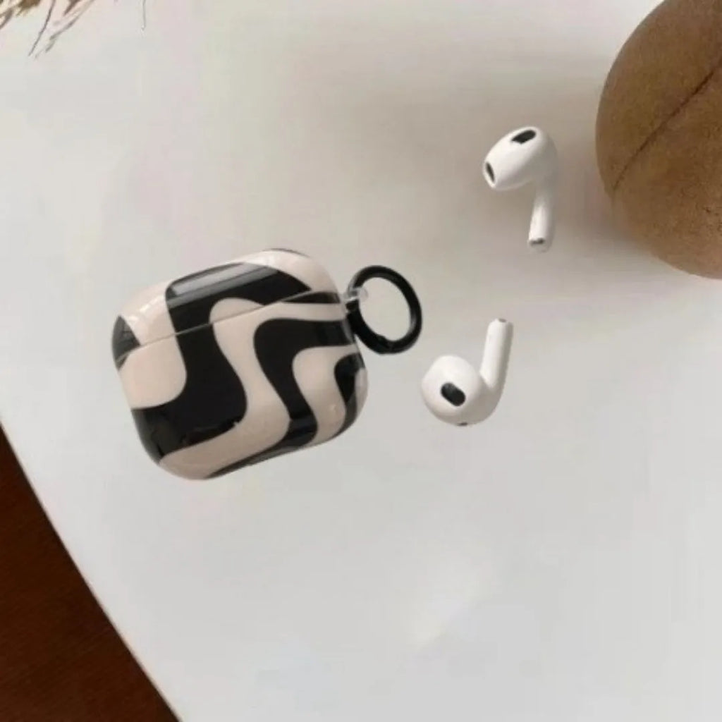 Yellow amber TPU hard case earphone cover for Apple Airpods with cartoon design