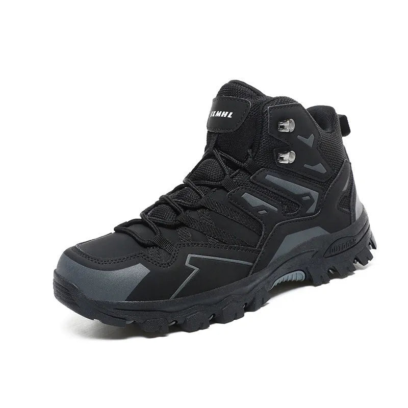 Low-top lace-up hiking sneaker in multiple colours with a flannel upper and rubber sole.