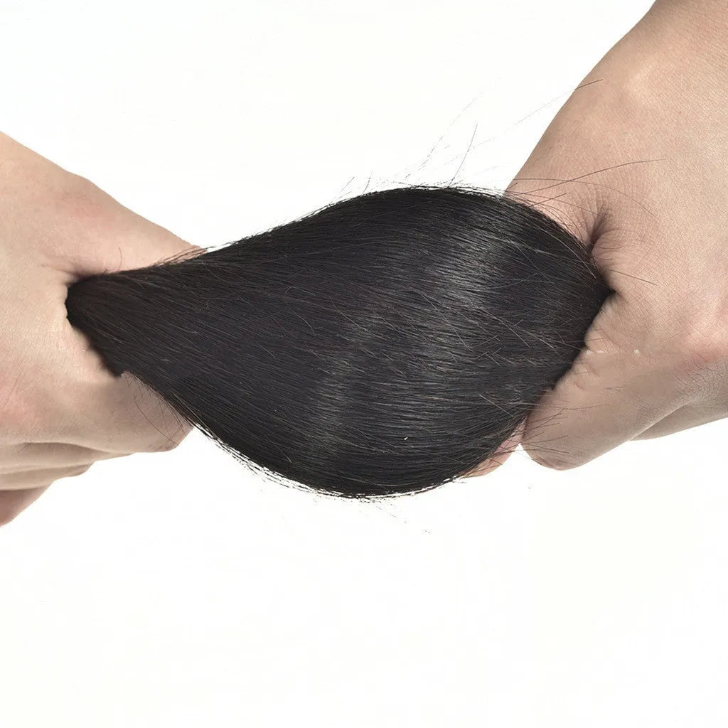 Straight real human hair extension wig natural style available in lengths 8 to 30 inches for ladies