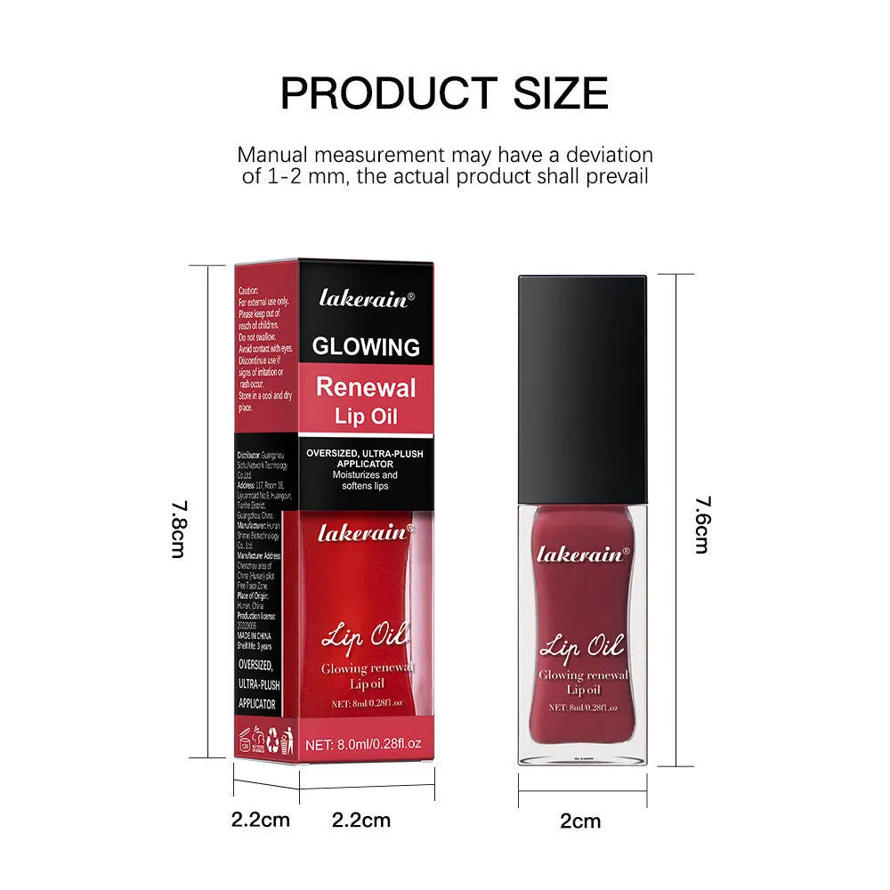 8ml lip gloss in seven colour options: coral, transparent, honey, jam, pink, red, and rose