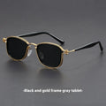 Retro square sunglasses with a hybrid metal and plastic frame, featuring decorative lightning patterns, shown in the Hawksbill Tea colour variant.