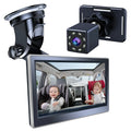 Car infant baby infrared night vision rearview mirror system with 5-inch monitor and wide-angle camera
