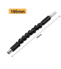 Black electric screwdriver extension stick 195mm made from High Speed Steel
