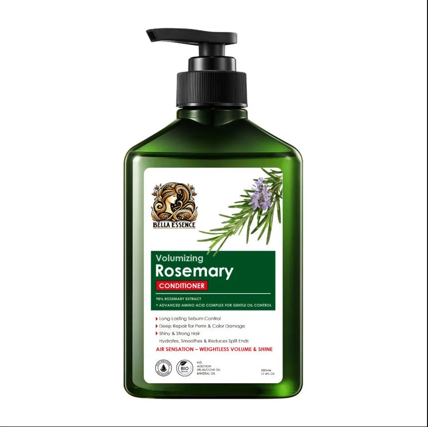Bottle of Rosemary Anti-Dandruff Fluffy Shampoo for gentle daily scalp care