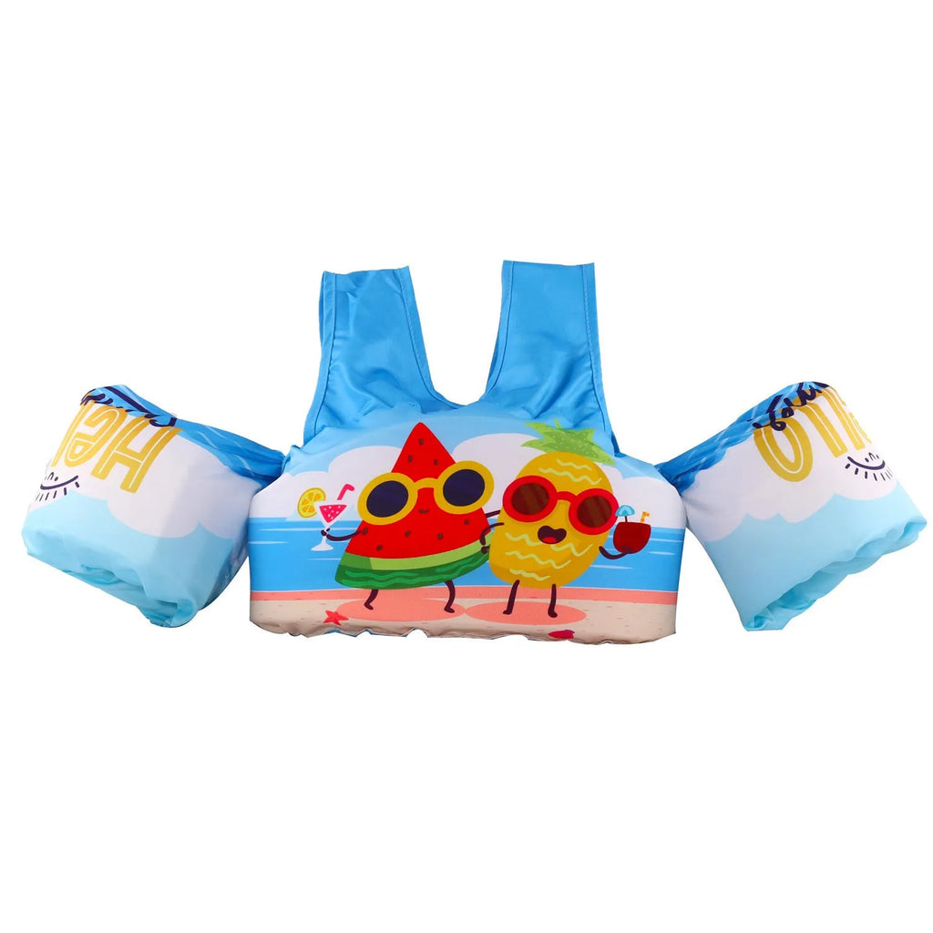 Children's inflatable arm swimming ring with cartoon designs for water safety