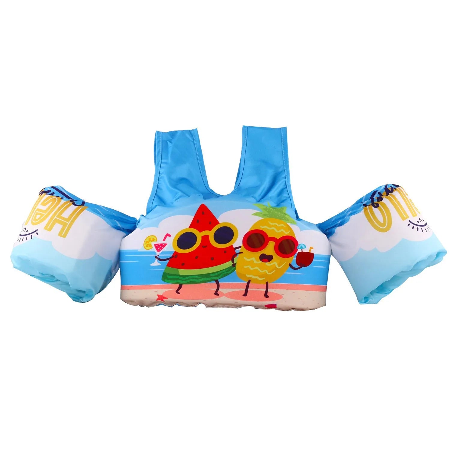Children's inflatable arm swimming ring with cartoon designs for water safety