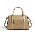 Genuine leather ladies handbag with single shoulder strap in black, brown or elephant grey colour