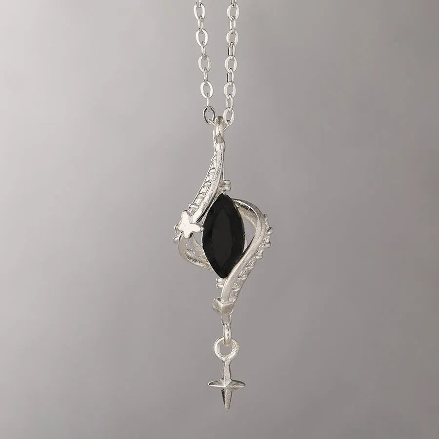 Hollow out creative pendant necklace with cross chain in alloy with adjustable length