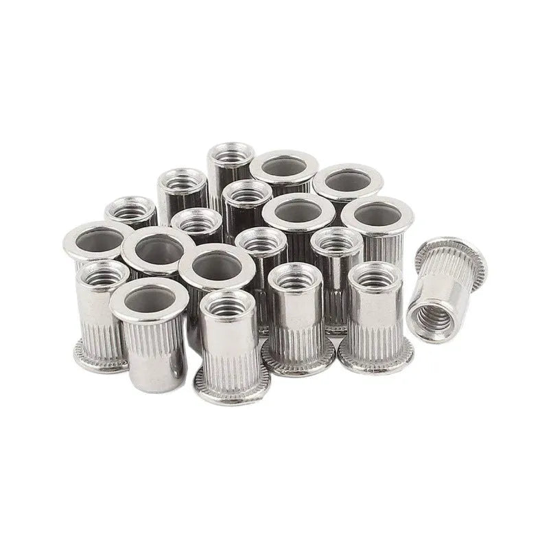 304 stainless steel flat head threaded rivet nut with 5/16-18 UNC thread