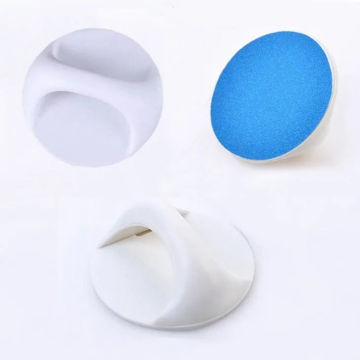 Round dog nail scratch board with ergonomic handle in assorted colours
