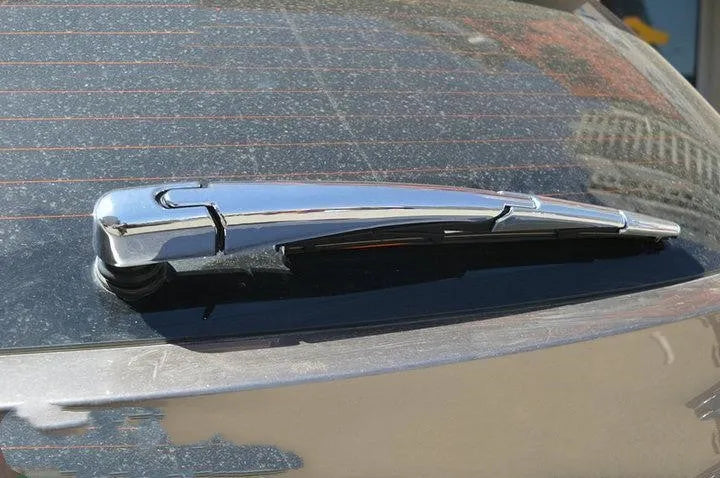 Silvery ABS plastic rear window wiper cover trim for 2010 Hyundai cars, pack of four pieces.