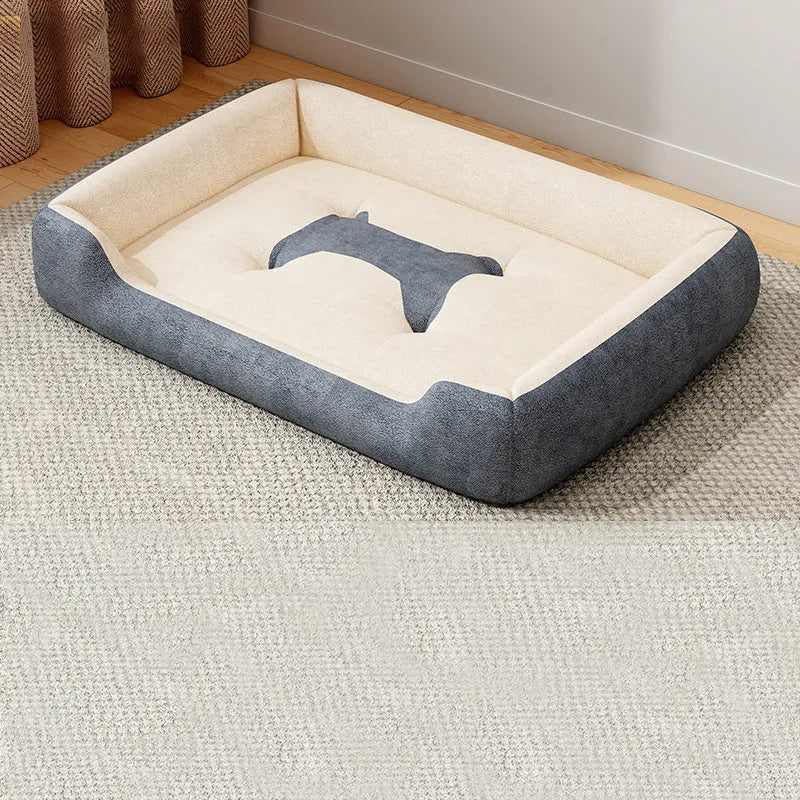 Rectangular pet bed or sofa mat for dogs and cats, shown in multiple sizes and colour options.