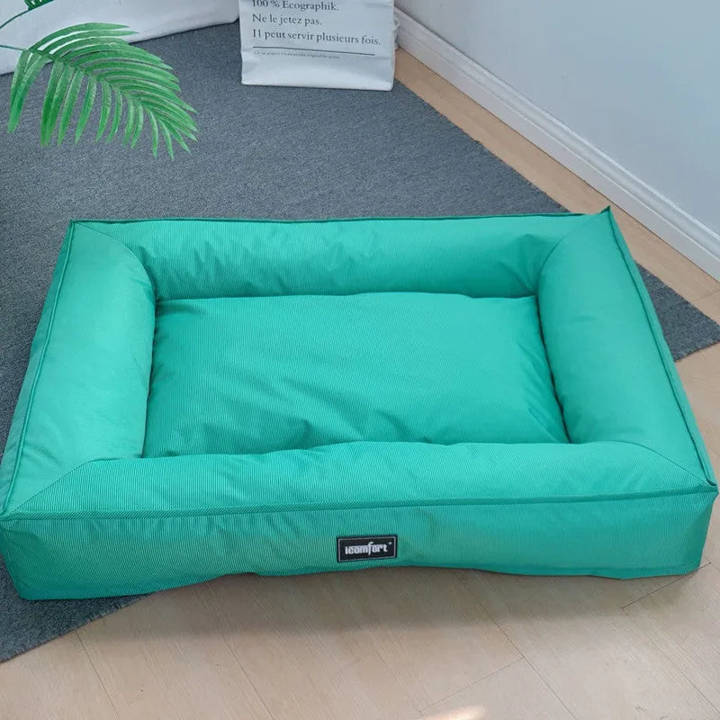 XL removable dog kennel mat with washable cover in blue colour