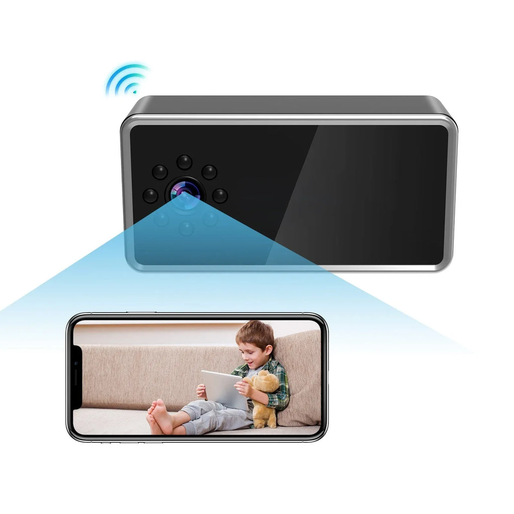 Wireless HD surveillance camera with compact design and night vision capability