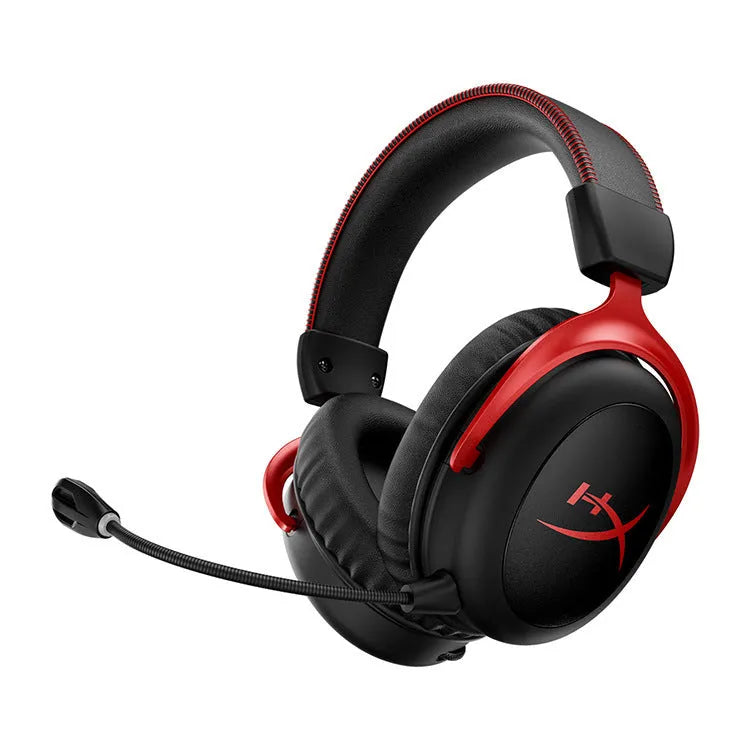 Wired gaming headset with detachable microphone in Hurricane 2 Black Red colour variant.