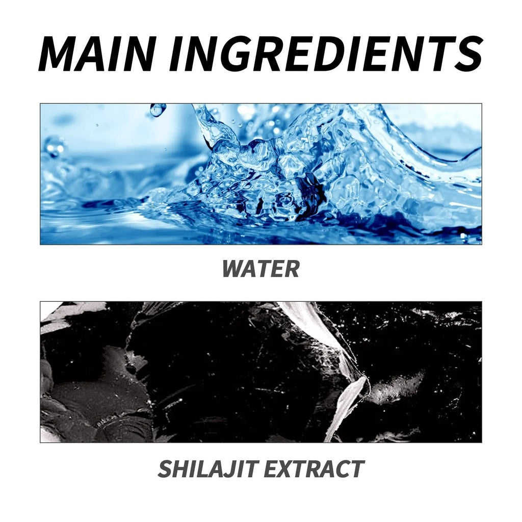 Googeer Shilajit dietary supplement body care solution kit showing 100g net content.
