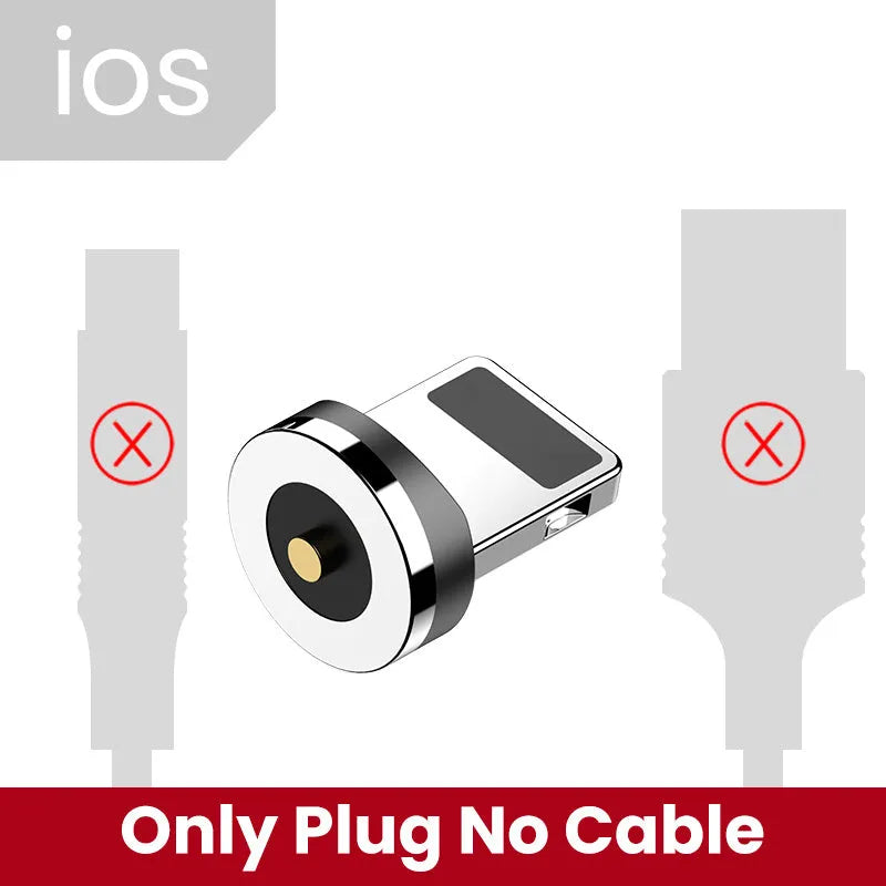 Elough 540 degree rotating magnetic charging cable 3-in-1 with seven-pin connector in grey