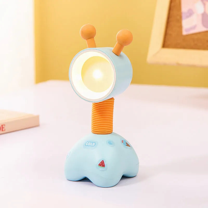 DIY magnetic cartoon desk night light with adjustable lighting in 10.5cm plastic housing