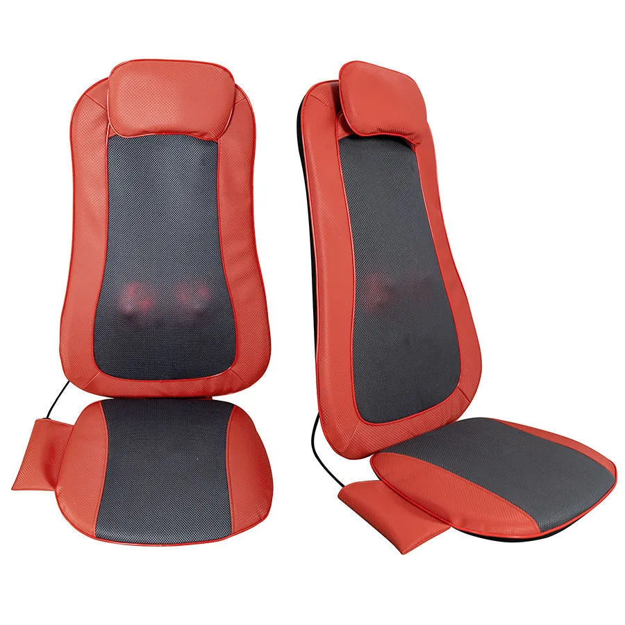 Heating finger pressure massage car seat cushion SM-216 in black PU mesh material