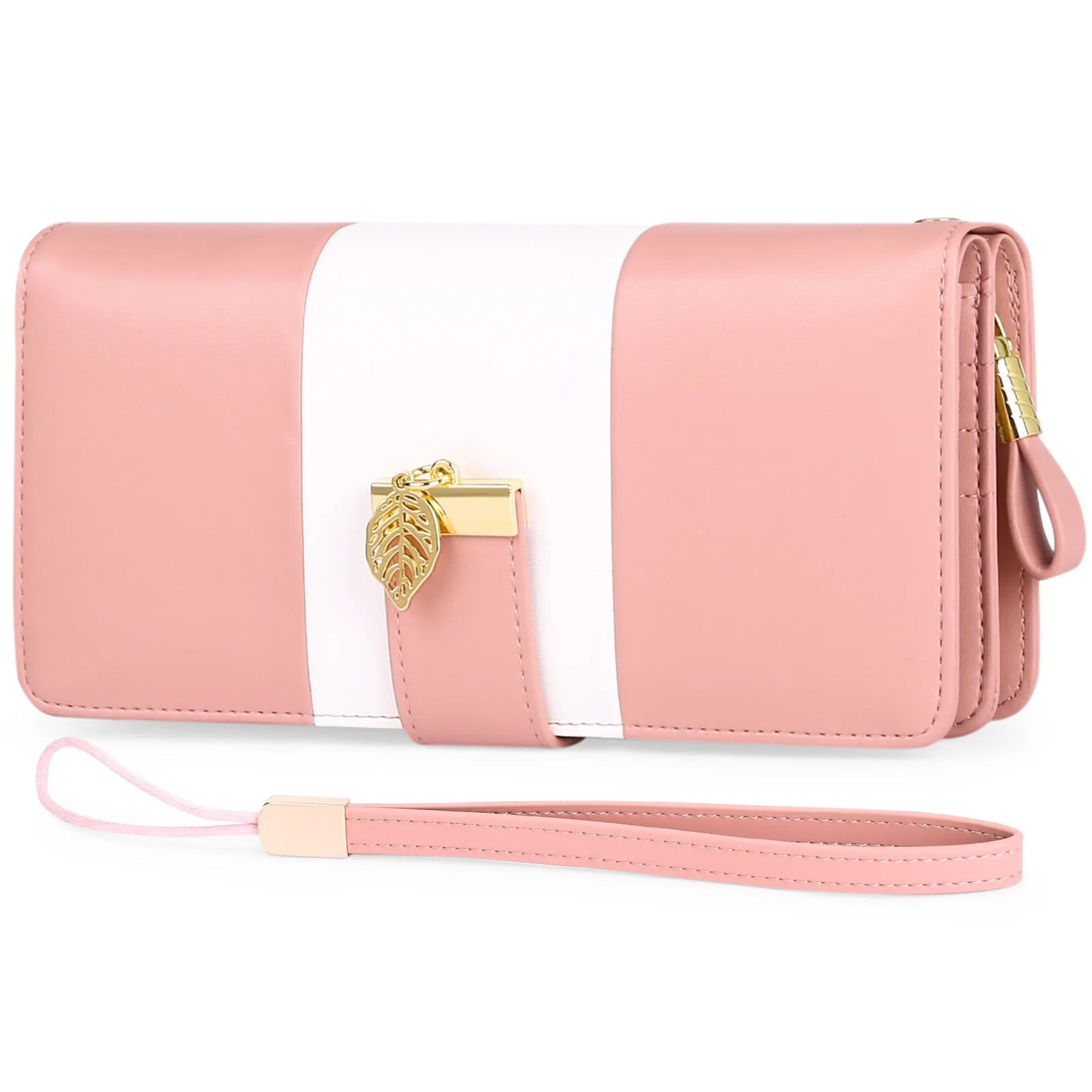 Midnight black anti-theft clutch bag with combination lock, shown open to reveal RFID-blocking card slots and microfiber lining.