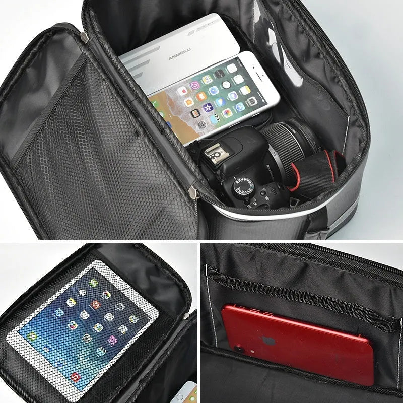 Black waterproof 12 litre car storage bag for bicycle rack equipment organisation