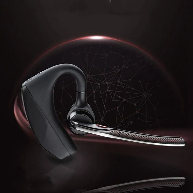 Black plastic Bluetooth sports headphones with a USB port and a visible battery level display.