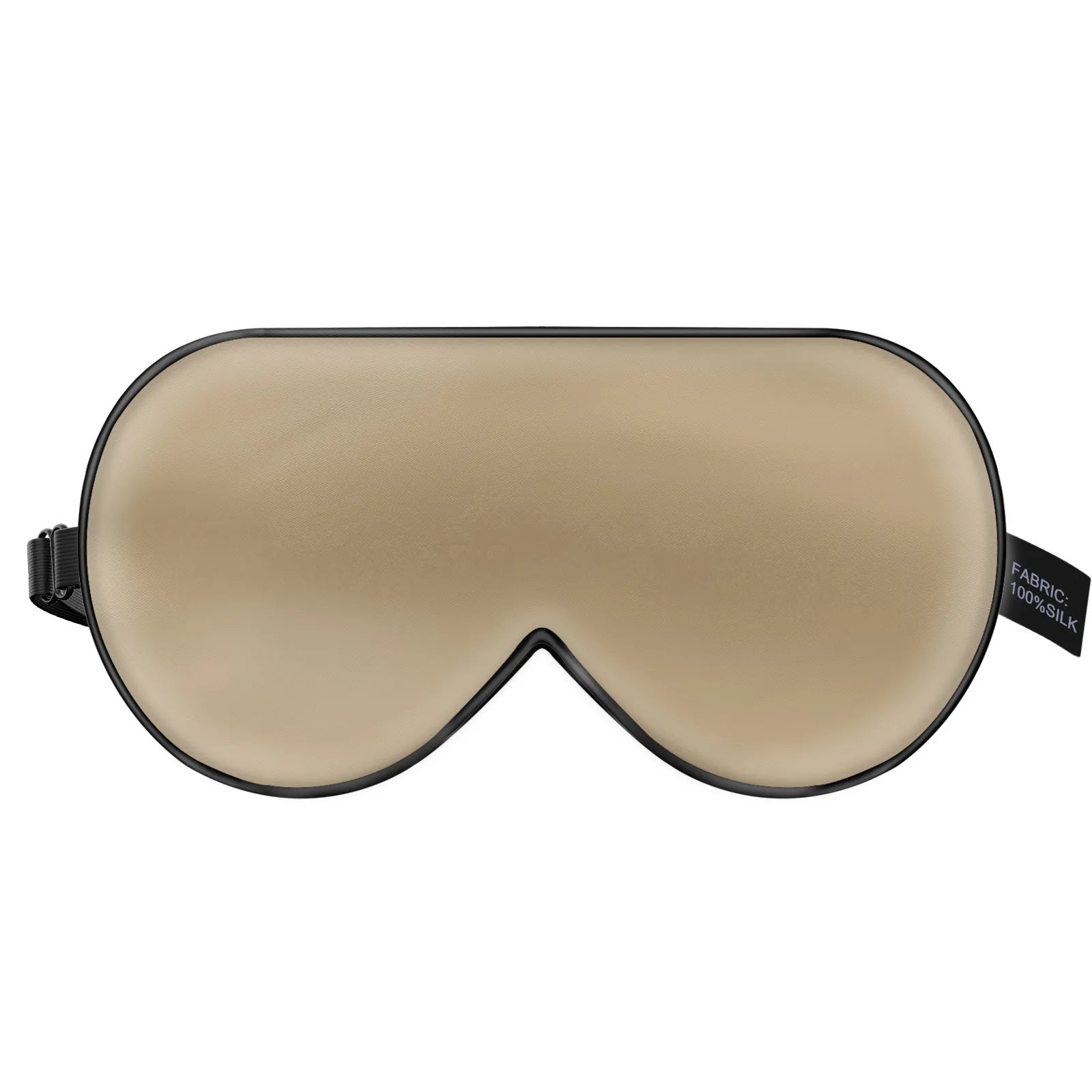 Double-sided mulberry silk sleep mask with embroidered print in various colours.