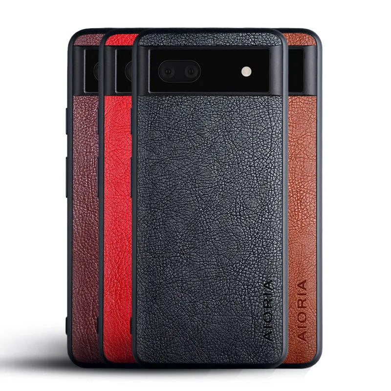 Google Pixel phone case with lychee skin texture in business design