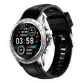Men's smart bracelet watch with zinc alloy case and silicone wristband in black, blue, or grey colours