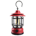 Portable camping lantern and head lamp in dark green, black, or red with super bright LED lighting