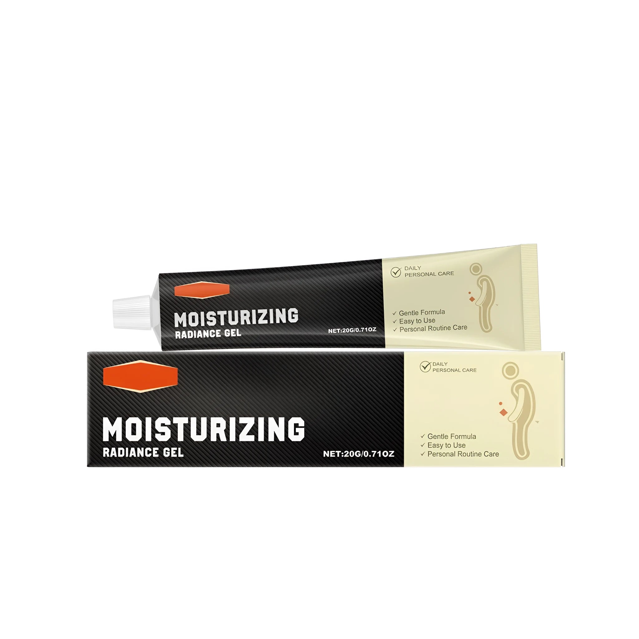 Men's Care Gel tube with palm extract and arginine, 20g size on white background