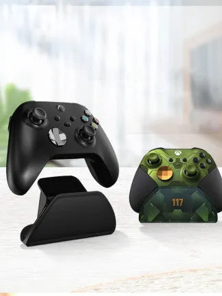 White ABS universal controller stand for Xbox with battery storage compartment