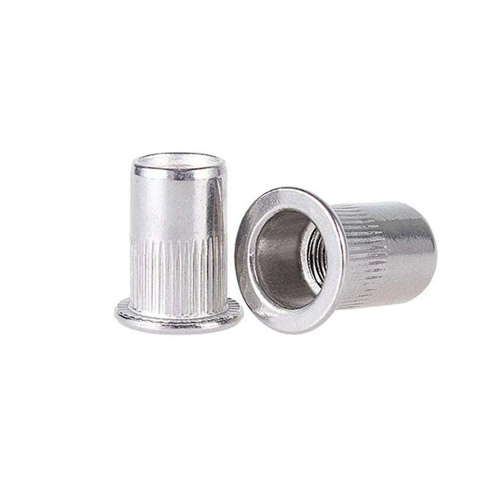 304 stainless steel flat head threaded rivet nut with 5/16-18 UNC thread