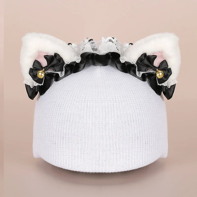 A soft plush cartoon character cover stretched over a medium-sized motorcycle helmet.