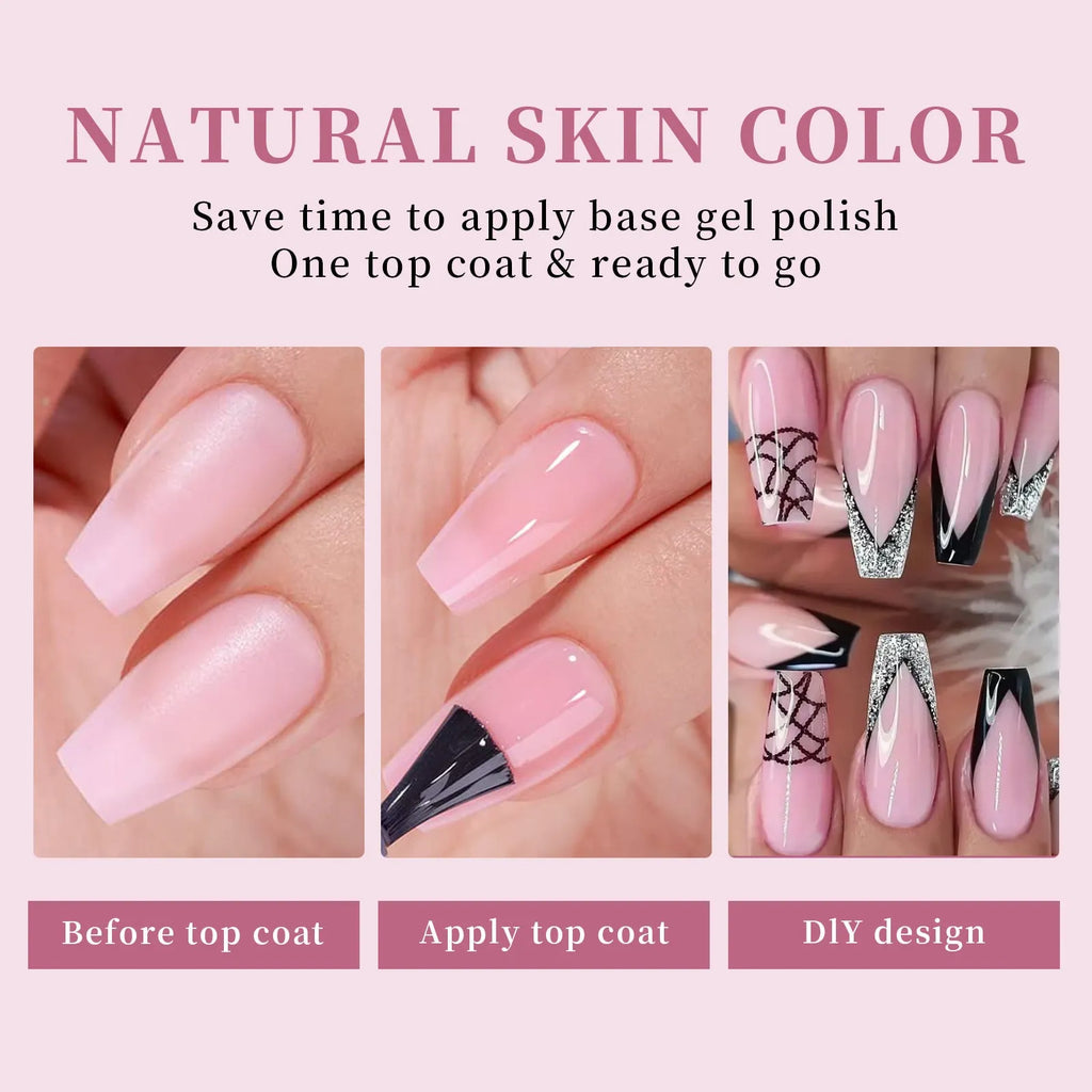 Nude seamless removable nail stickers in multiple colour options for ladies