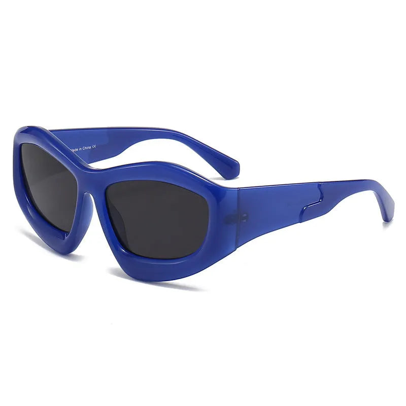Concave shape bubble lens sunglasses with UV protection in multiple frame colours for outdoor activities