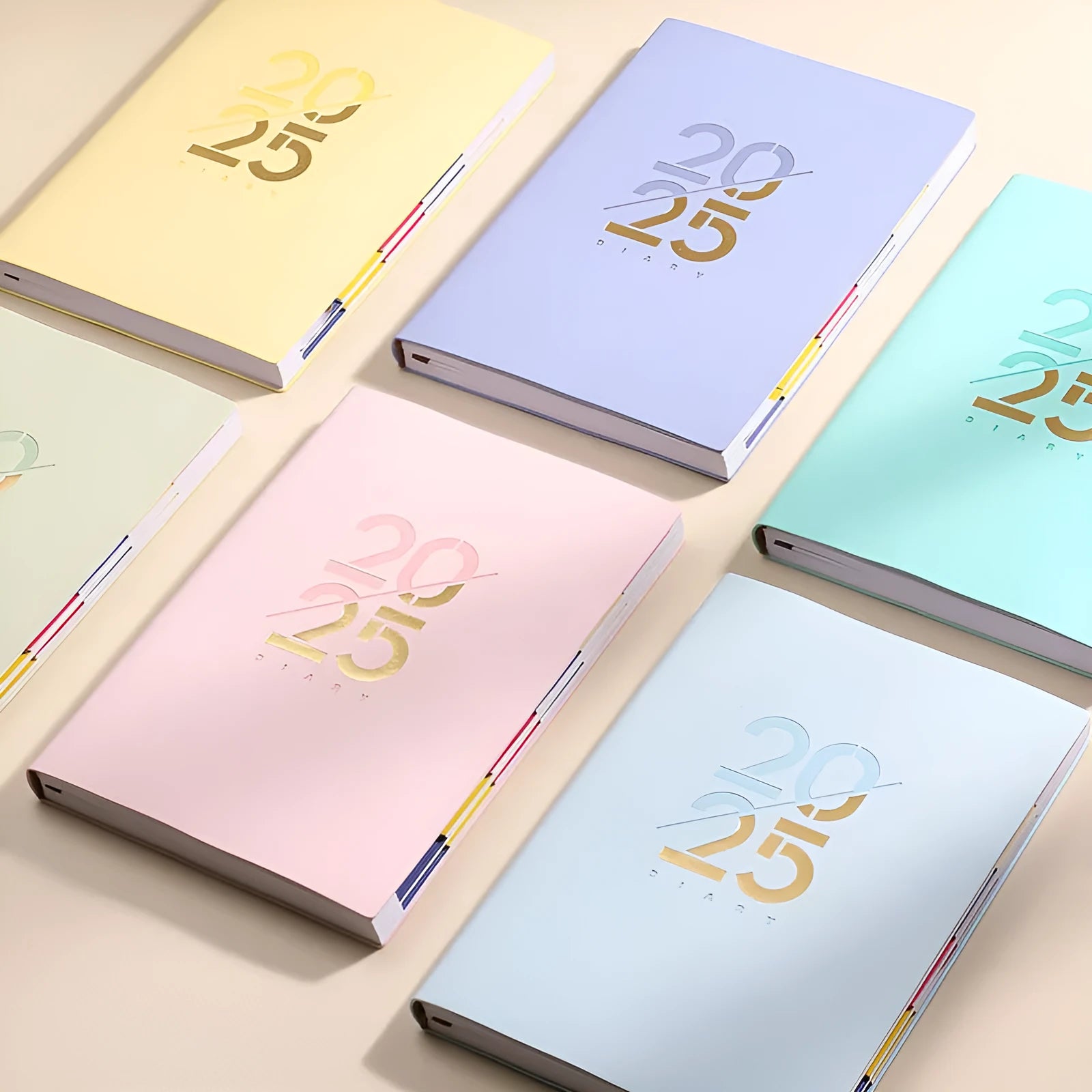 Soft faux leather A5 daily plan schedule book with 150 sheets of Dorian paper in multiple colours