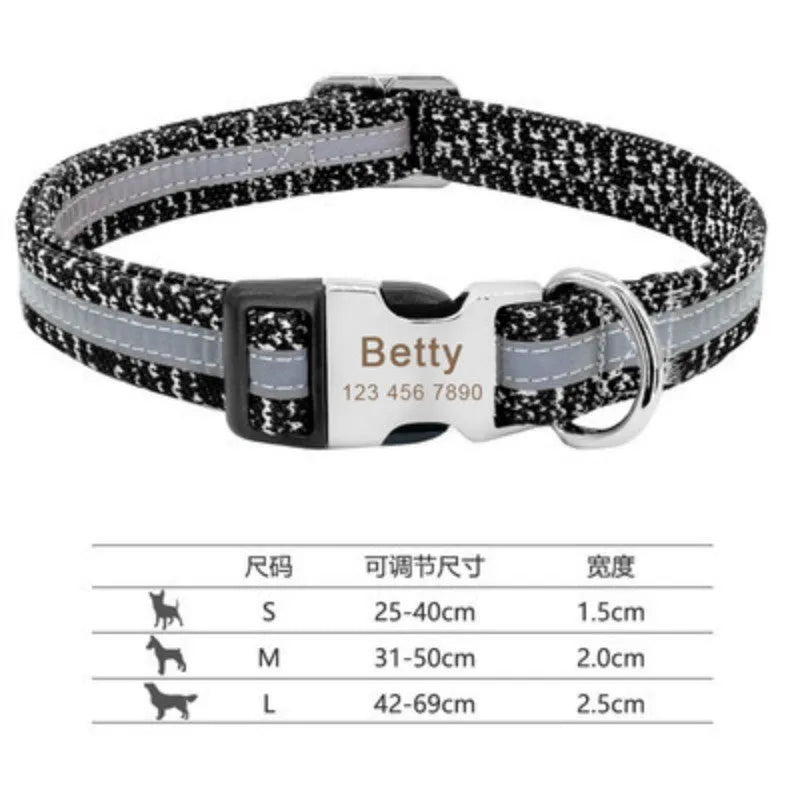 Adjustable buckle dog collar shown in black, green, and rose red colours