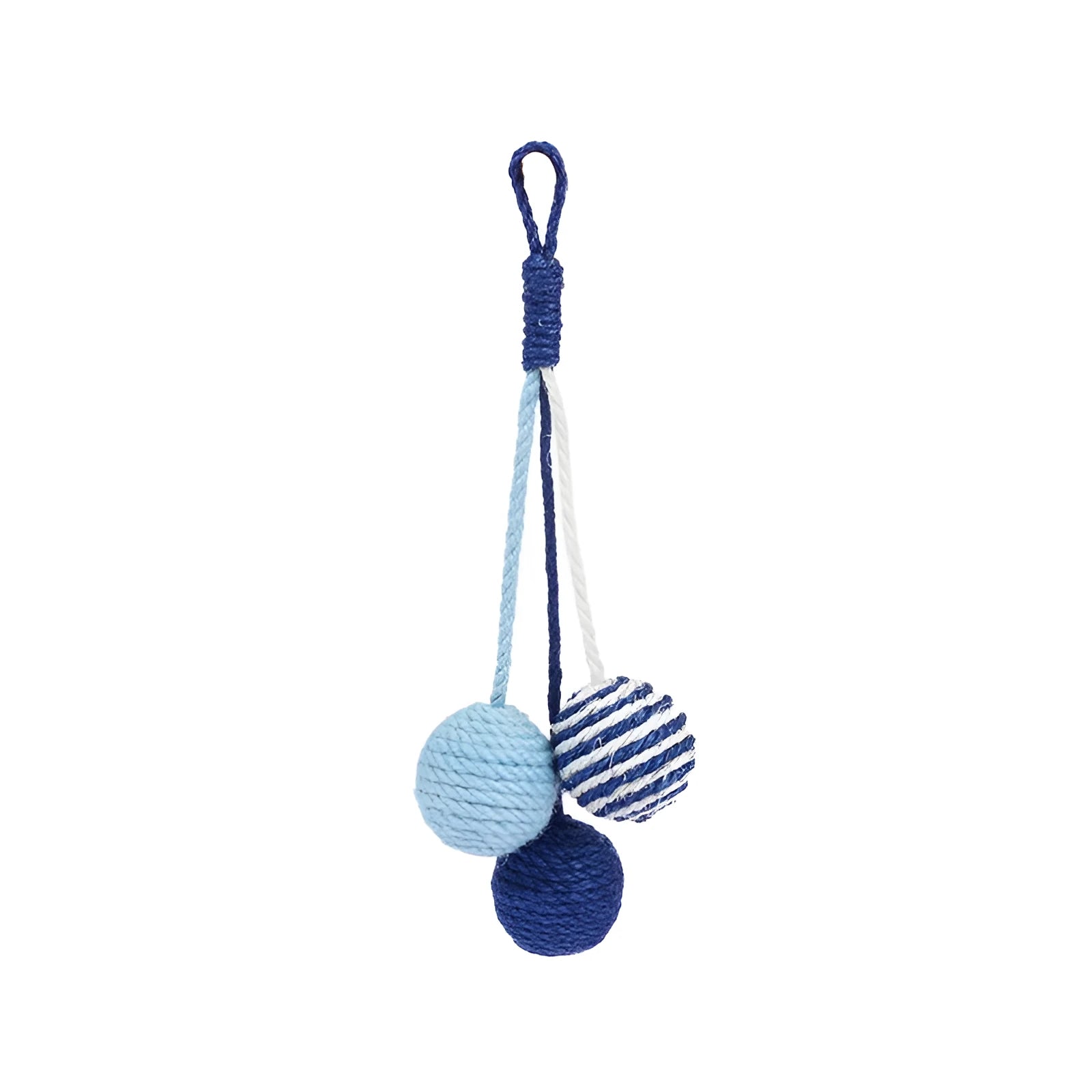 Interactive cat teaser wand with a colourful bite-resistant catnip ball attached
