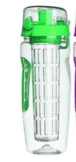 32oz Tritan fruit infuser water bottle with leakproof lid and removable fruit cup