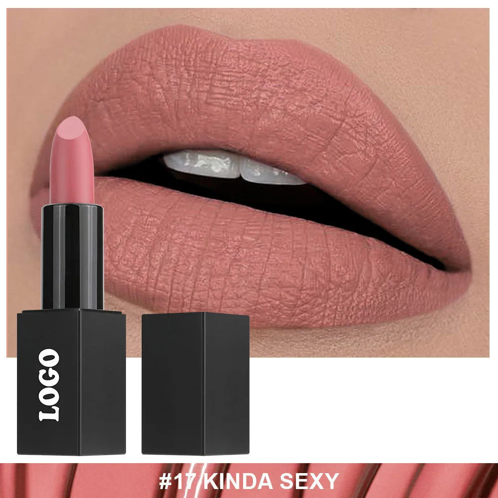 Beauty Does Not Fade matte finish lipstick in one of 24 colours with waterproof anti-discoloration formula.
