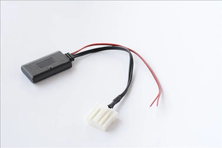 Black Mazda Bluetooth audio adapter cable with JieRui-BT 5908 chip for wireless streaming.