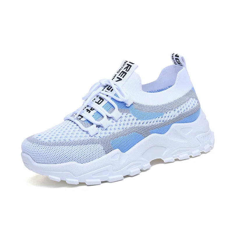 Outdoor fashion casual platform women's sneakers in black with PVC low top flat heel