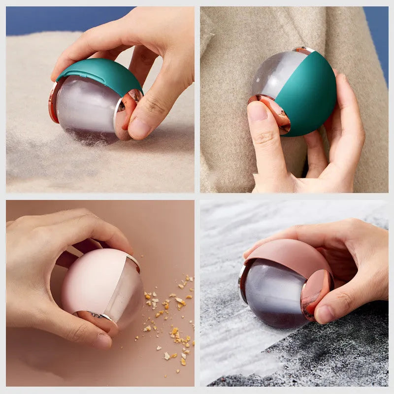 Green gold reusable gel lint roller for pet hair removal with water-activated crystal surface