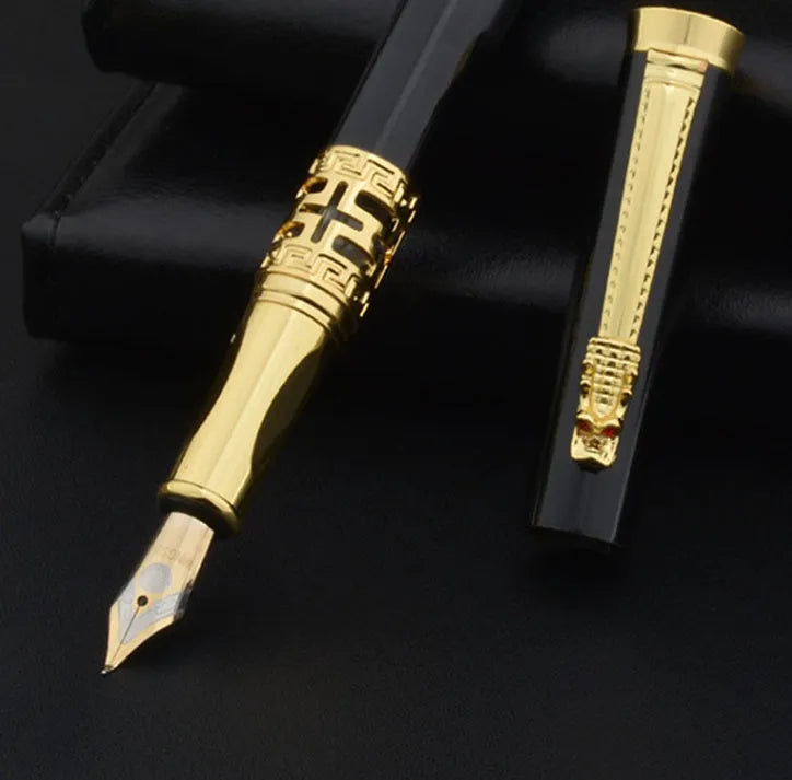 Immortal pen student calligraphy set with metal holder and traditional Chinese gift box